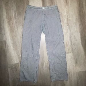Ftp striped work pants black and white